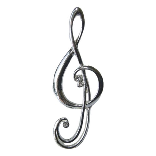 Treble clef silver - treble,