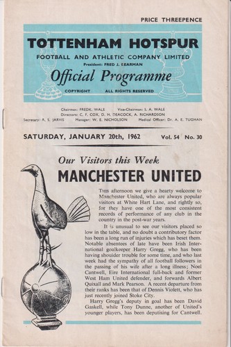 1961 tottenham hotspur v - tottenham,