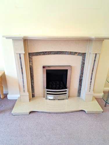 Stone effect fireplace - stone-effect,