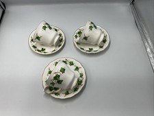 3 x Colclough Ivy Leaf Duos