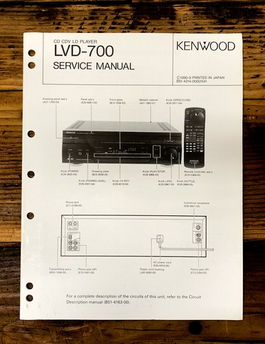 Kenwood lvd 700 - kenwood, ld