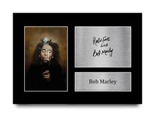Bob Marley Signed Pre Printed Autograph A4 Photo Gift For a Reggae Fan