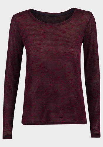 Burgundy ladies top jumper - ladies,