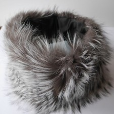 Badgley Mischka silver fox fur