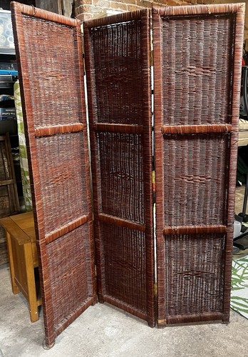 Tri fold rattan - rattan, screen/room