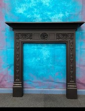 BICLAM Cast Iron Fire Surround , FITS FLAT WALL ? DELIVERY £20/ £60 Most Uk