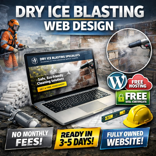 Dry ice blasting web - web, design