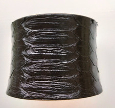 Unearthed Handmade Black "Snakeskin" Cuff Bracelet, Wide Cuff Bracelet