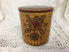 Royal Worcester Sierra Storage Jar Palissy Glazed Brown Floral Decoration
