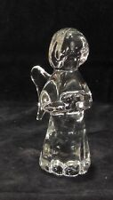 vintage FM Konstglas Sweden Glass Christmas Angel figure. Clear glass 135mm tall