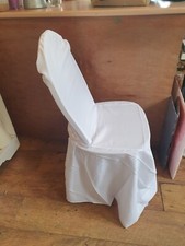White Poly Twill Chair Covers