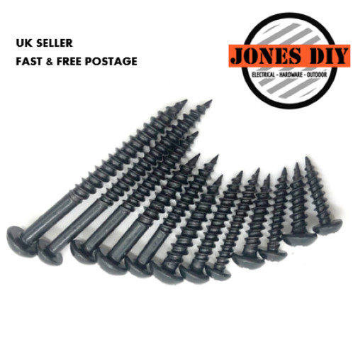 Black wood screws blackjax - black,