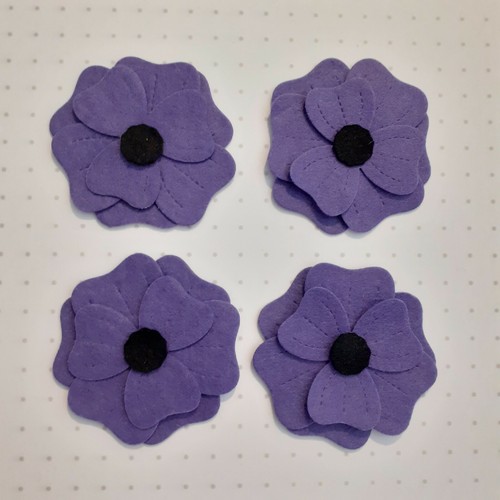 Felt poppies to assemble - ,
