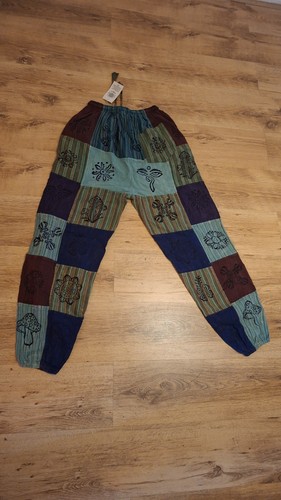 Multi coloured hippie trouser - multi,