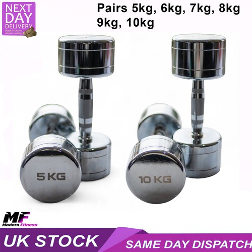 Chrome dumbbell weights high - dumbbell,