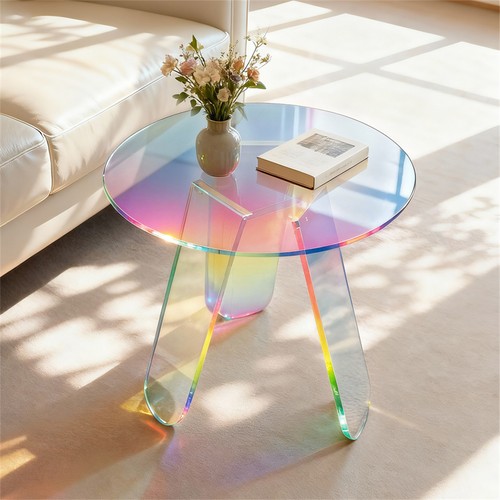Acrylic side table round - acrylic,