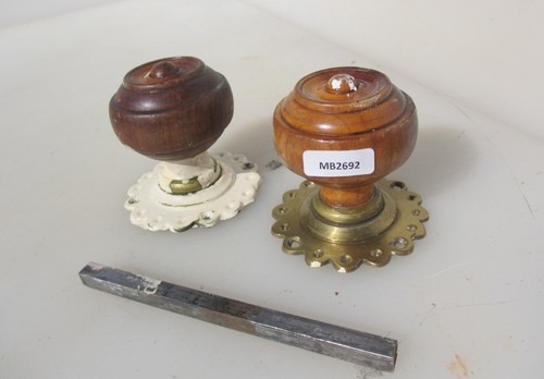 Edwardian wooden door knobs - edwardian,