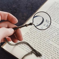 Antique Brass Magnifying Glass