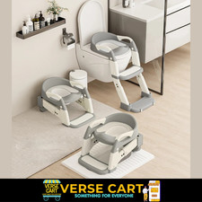 3 in 1 Potty Training Seat Toddler Potty Training Toilet with Step Foldable
