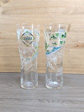 Official Cobra Beer Glasses - 1 Pint | Set of 2 | Branded Pub Glass Home Barware
