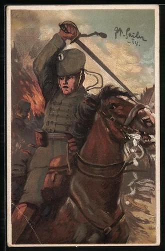 Postcard cavalryman prince - postcard,