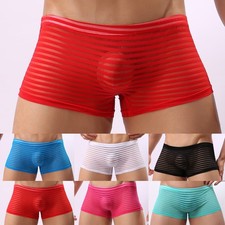 Mens Transparent Mesh Boxer