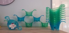 Lakeland Cupcake Stackers Holders Plastic Blue And Green Set Of  17