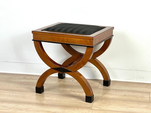 Stool biedermeier style cherry - stool,