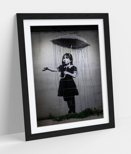 Banksy graffiti umbrella - graffiti, girl