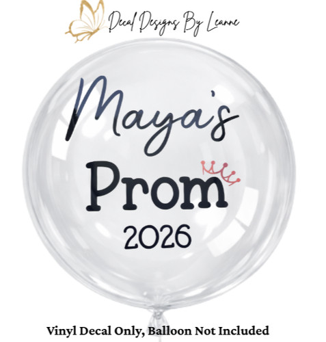 Personalised prom vinyl decal - prom,,