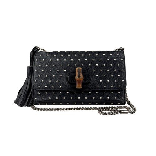 Gucci black studded leather - gucci,
