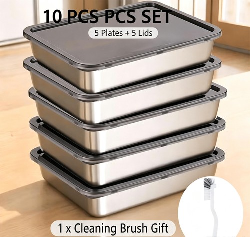 10pcs stainless steel food - 10pcs,