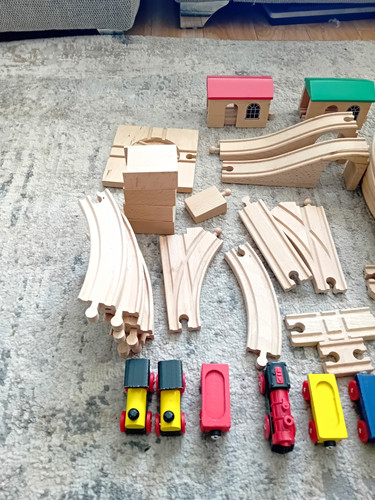 Wooden train track - train, bundle