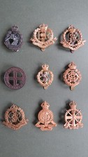 9 Various British Army Corps Cap Badges