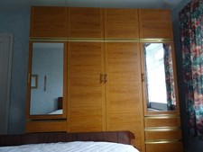 Schreiber room-height double wardrobe, drawers and cupboard unit