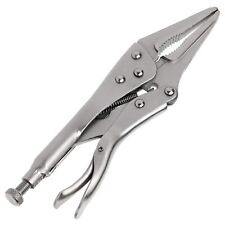 HUAQI 9" Long Nose Mole Locking Pliers Grip Locking Vice Grip Heavy Duty CR-V
