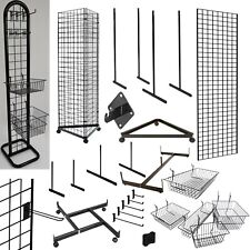 BLACK PREMIUM GRID MESH PANEL RETAIL SHOP DISPLAY PANEL ACCESSORY HOOK ARM