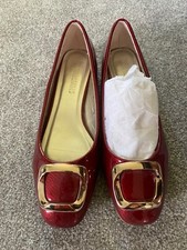 Red Patent Buckle Shoes Dorothy Ruby Slippers Size 6