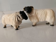2 MELBA WARE PORCELAIN SHEEP FIGURES (EWE & RAM)