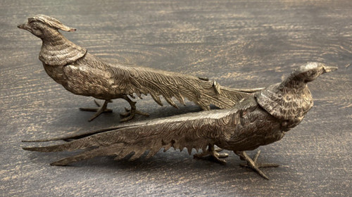 Vintage pair pheasant - of,