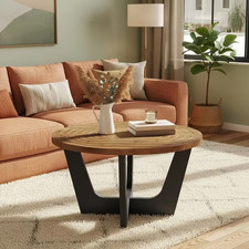 31.5-Inch Round Solid Wood