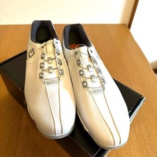 FOOTJOY 53330J US8.5 EU42 DNA BOA Men's EXTRA WIDE Golf Shoes, White ,USED