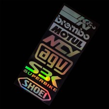 Reflective Motorcycle Side Strip Bike Helmet Sticker For YAMAHA Suzuki Kawasaki