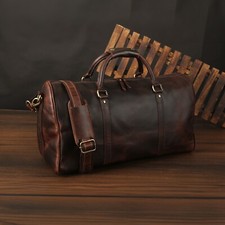 Oversized dark brown weekender - oversized,