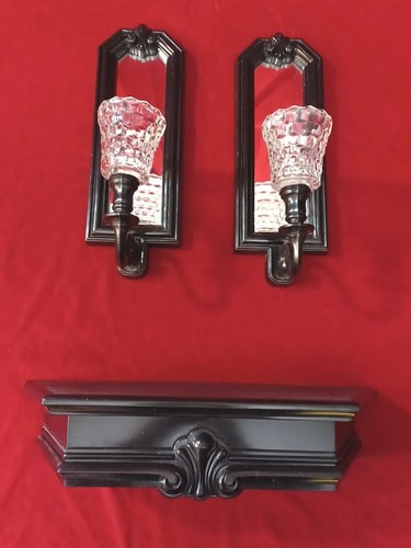 Vintage wall shelf mirror - vintage,