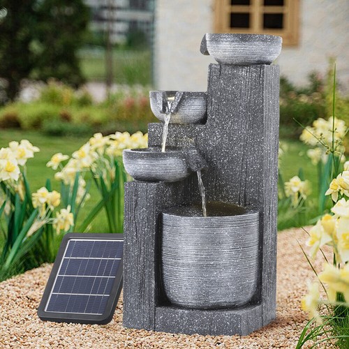 Tiered solar water feature - solar,