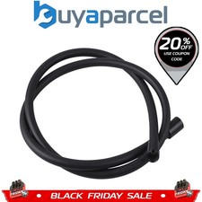 Matt Black Smooth Shower Hose 1.5m Pipe PVC Double Interlock - Fits Triton Mira