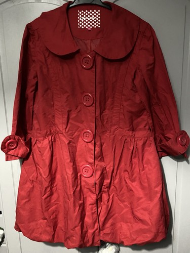Girls red trench coat - girls,