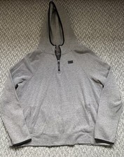 Womens Abercrombie & Fitch 1/4 Zip Hoodie, Size XL, Grey, Fleece Lined, (59)
