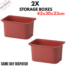 2x Red Deep Storage Boxes –